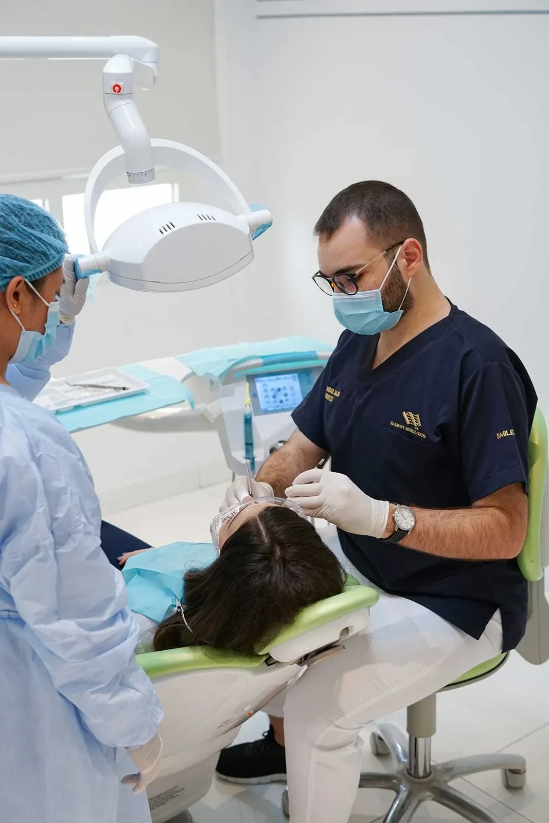 Harmony clinical team caring for a patient